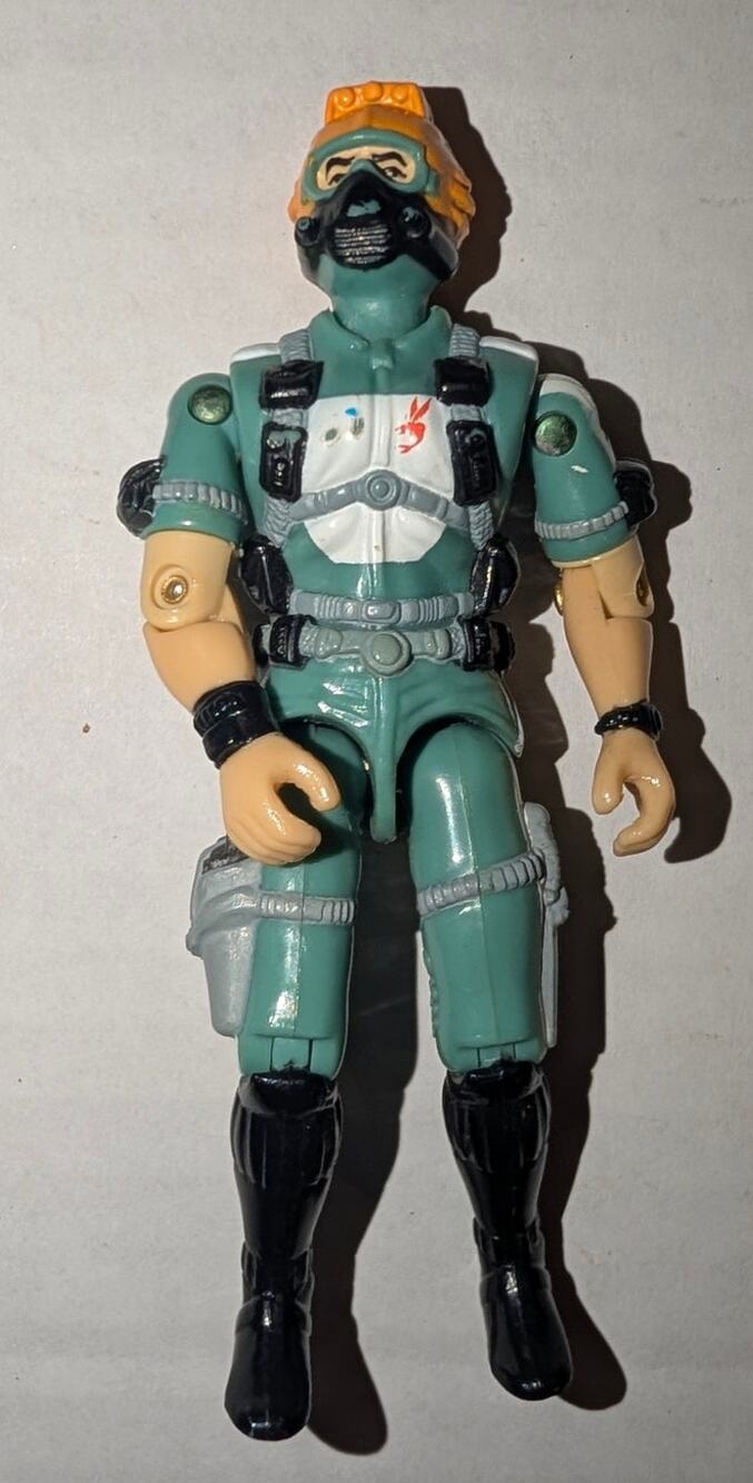 Vintage 1986 GI Joe ARAH Wet Suit v1 Action Figure Scuba SEAL Diver